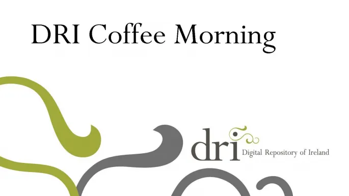 Image of DRI logo with text DRI Coffee morning