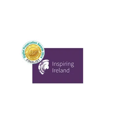 Inspiring Ireland logo with text that says Digital Preservation Awards 2014 Finalist