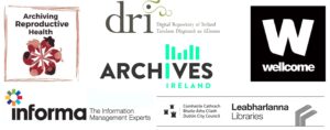 Logos of ARH Wellcome DRI Archives Ireland Informa and Dublin City Library