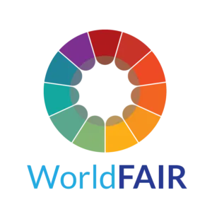 WorldFAIR Project logo depicting a rainbow pie chart