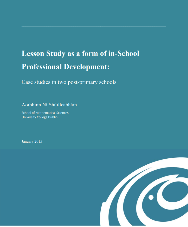 Image of report entitled "Lesson Study as a form of in-School Professional Development."