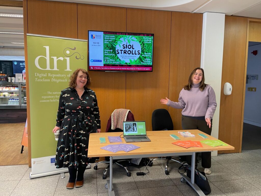 Lorraine Marrey & Maeve O' Brien at Maynooth University Library