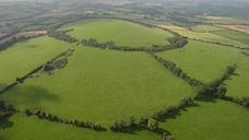 Drone footage of Dún Ailinne archaeological site