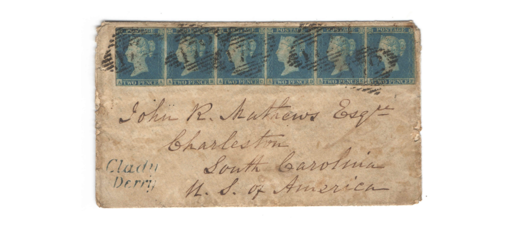 1847 letter from Clady Derry to South Carolina